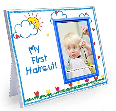 Expressly Yours! My First Haircut Picture Frame Memorable Moment Photo Gift CrayolaTabletop Size 825 x 7 in EasyLoad 35 x 5 Photo