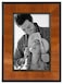 Malden International Designs Burl Wood Walnut Wooden Picture Frame with Black Border 4x6 Walnut