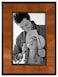 Malden International Designs Burl Wood Walnut Wooden Picture Frame with Black Border 4x6 Walnut