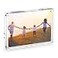 HESIN Acrylic Photo Frame 5 by 7 inch Double Sided Frameless Picture Frame Magnetic Acrylic Block Desktop Photo Display Holder with Gift Box Package Thickness 1212mm 5x7