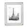 Isaac Jacobs 11x14 8x10 Mat Champagne Mirror Bead Picture Frame Classic Mirrored Frame with Dotted Border Made for Wall Display Photo Gallery and Wall Art 11x14 8x10 Mat Champagne