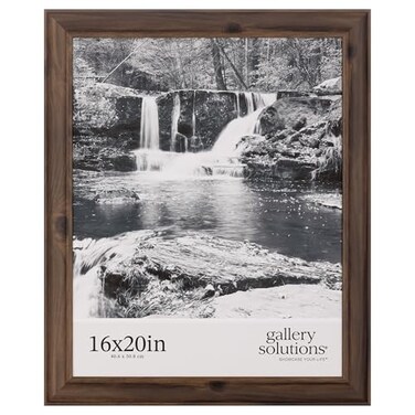 Gallery Solutions 16x20 Walnut Picture Frame Large Wall Photo Artwork Holder Stylish and Versatile Decor Solution Single Picture Frame