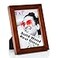 RPJC 5x7 inch Picture Frame Made of Solid Wood High Definition Glass for Table Top Display and Wall Mounting Photo Frame Brown