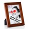 RPJC 5x7 inch Picture Frame Made of Solid Wood High Definition Glass for Table Top Display and Wall Mounting Photo Frame Brown