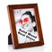 RPJC 5x7 inch Picture Frame Made of Solid Wood High Definition Glass for Table Top Display and Wall Mounting Photo Frame Brown