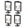 Leoyoubei 4x6 Inch Double Sided Standing Picture Frames4 Pack Table Number Holders Pedestal Photo Frame with Inserts and Base 2 Sided Black Frame for Photo PostcardsTicketsVertical Display