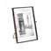 Isaac Jacobs 4x6 Antique Bronze Vintage Style Brass and Glass Metal Floating Picture Frame Vertical with Locket Closure for Photos Art More Tabletop Display 4x6 Antique Bronze