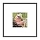 Frametory 8x8 Aluminum Picture Frame 8 x 8 Black Frame with Removable Mat for 4 x 4 Photo 8 by 8 Durable Metal Frame with Real Glass Sawtooth Hanger for Easy Wall Display 1 Pack