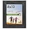 Americanflat 8x10 Picture Frame with Polished Crystal Clear Glass Hampton Collection Distressed Wood Picture Frames for Tabletop and Wall Display Charcoal Black