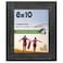 Americanflat 8x10 Picture Frame with Polished Crystal Clear Glass Hampton Collection Distressed Wood Picture Frames for Tabletop and Wall Display Charcoal Black