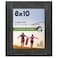 Americanflat 8x10 Picture Frame with Polished Crystal Clear Glass Hampton Collection Distressed Wood Picture Frames for Tabletop and Wall Display Charcoal Black