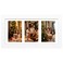 Golden State Art 7x14 White Photo Wood Collage Frame for 3 4x6 Pictures with White Mat Real Glass