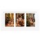Golden State Art 7x14 White Photo Wood Collage Frame for 3 4x6 Pictures with White Mat Real Glass