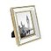 Isaac Jacobs 5x7 Gold Beveled Mirror Picture Frame Classic Mirrored Frame with Deep Slanted Angle Made for Wall Dcor Display Photo Gallery and Wall Art 5x7 Gold