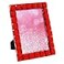 Isaac Jacobs Decorative Sparkling Red Jewel Picture Frame Photo Display Home Dcor 5x7 Red
