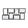 MELANNCO 8Opening Collage Picture Frame for Wall Holds Eight 4x6 Photos Black Plastic Horizontal or Vertical Hanging 235 x 115 Inches