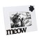 Isaac Jacobs White Wood Sentiments Cat Meow Picture Frame 4x6 inch Photo Gift for Pet Cat Kitten Display on Tabletop Desk White 4x6