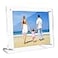 NIUBEE 4x6 Clear Acrylic Desktop Picture Frame Beveled Frameless Plexiglass Photo Photography Display with Standoff