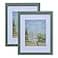 Muzilife 8x10 Wood Picture Frame with Real Glass Cover Green Photo Frame Display Pictures 5x7 with Mat or 8x10 Without Mat Vertical Horizontal on Wall or Tabletop 2pcs