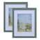 Muzilife 8x10 Wood Picture Frame with Real Glass Cover Green Photo Frame Display Pictures 5x7 with Mat or 8x10 Without Mat Vertical Horizontal on Wall or Tabletop 2pcs