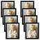 Golden State Art 8 x 10 Picture Frames Set of 8 Gallery Wall Frame Set Collage Thin Tabletop Family Frame with Plastic Glass Horizontal or Vertical Displays 8x10 Black 8Pack
