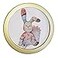 Levoberg Round Photo Frame Wooden Wall Mounted Stylish Picture Frame Home Decor 7inch Gold