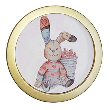 Levoberg Round Photo Frame Wooden Wall Mounted Stylish Picture Frame Home Decor 7inch Gold