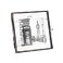Isaac Jacobs 4x4 Antique Bronze Vintage Style Brass and Glass Metal Floating Picture Frame with Locket Closure for Photos Art More Tabletop Display 4x4 Antique Bronze