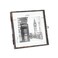 Isaac Jacobs 4x4 Antique Bronze Vintage Style Brass and Glass Metal Floating Picture Frame with Locket Closure for Photos Art More Tabletop Display 4x4 Antique Bronze