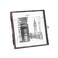 Isaac Jacobs 4x4 Antique Bronze Vintage Style Brass and Glass Metal Floating Picture Frame with Locket Closure for Photos Art More Tabletop Display 4x4 Antique Bronze