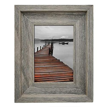 Eosglac 4x6 Rustic Picture Frame Farmhouse Photo Frame for Wall and Tabletop Display Weathered Gray