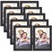 Icona Bay 5x7 Picture Frame Set Black 10 Pack Simple Modern Design Table Top Kickstand and Wall Hanging Hooks Included Impresia Collection