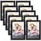 Icona Bay 5x7 Picture Frame Set Black 10 Pack Simple Modern Design Table Top Kickstand and Wall Hanging Hooks Included Impresia Collection