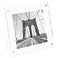 Isaac Jacobs 4 x 4 Clear Plain Acrylic Picture Frame Magnetic Photo Frame Made for Tabletop Display with TwoWay Easel