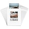 Golden State Art 25 Pack 8x10 White Photo mat for 5x7 Photo Thick Cardstock Frame PreAdhesive Mat with Backing Board Include 25 Clear Bags Acid Free For Photo Storage Display And Mailing