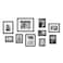 Kate and Laurel Bordeaux Gallery Wall Frame Kit Set of 10 with Assorted Size Frames in Distressed Black Finish
