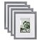 Egofine 8x10 Picture Frames 4 Pack Wood Frames Covered by Plexiglass for Pictures 4x6 or 5x7 with Mat or 8x10 Without Mat Photo Frames for Table Top and Wall Display Dark Gray