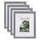 Egofine 8x10 Picture Frames 4 Pack Wood Frames Covered by Plexiglass for Pictures 4x6 or 5x7 with Mat or 8x10 Without Mat Photo Frames for Table Top and Wall Display Dark Gray