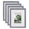 Egofine 8x10 Picture Frames 4 Pack Wood Frames Covered by Plexiglass for Pictures 4x6 or 5x7 with Mat or 8x10 Without Mat Photo Frames for Table Top and Wall Display Dark Gray