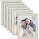 Langdon House 8x10 Picture Frames Almond White 6 Pack Woodgrain Style Wall Mount or Table Top Richland Collection