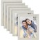 Langdon House 8x10 Picture Frames Almond White 6 Pack Woodgrain Style Wall Mount or Table Top Richland Collection
