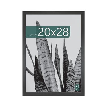 MCS Studio Gallery 20x28 Poster Frame Black Woodgrain Engineered Wood Vertical Horizontal Wall Hanging Large Picture Frame for Photos Posters Art Prints 1Pack