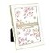 Laura Ashley 4x6 White Enamel Picture Frame Gold Metal Edge with Easel for Countertop Counterspace Tabletop Display Bookshelf Desk Wall Dcor Photo Gallery
