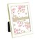 Laura Ashley 4x6 White Enamel Picture Frame Gold Metal Edge with Easel for Countertop Counterspace Tabletop Display Bookshelf Desk Wall Dcor Photo Gallery