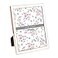 Laura Ashley 8x10 White Enamel Picture Frame Rose Gold Metal Edge with Easel for Countertop Counterspace Tabletop Display Bookshelf Desk Wall Dcor Photo Gallery
