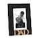 Isaac Jacobs Black Wood Sentiments Dad Picture Frame 5x7 inch with Mat Photo Gift for Father Family Display on Tabletop Desk Black 5x7 Matted 4x6