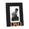 Isaac Jacobs Black Wood Sentiments Dad Picture Frame 5x7 inch with Mat Photo Gift for Father Family Display on Tabletop Desk Black 5x7 Matted 4x6