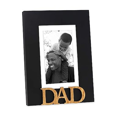 Isaac Jacobs Black Wood Sentiments Dad Picture Frame 5x7 inch with Mat Photo Gift for Father Family Display on Tabletop Desk Black 5x7 Matted 4x6