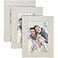 Langdon House 4x6 Picture Frames Almond White 3 Pack Wood Grain Style Wall Mount or Table Top Richland Collection