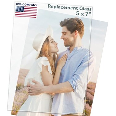 Langdon House Picture Frame Glass Replacements Crystal Clear 5x7 3 Pack High Definition Glass Sheet